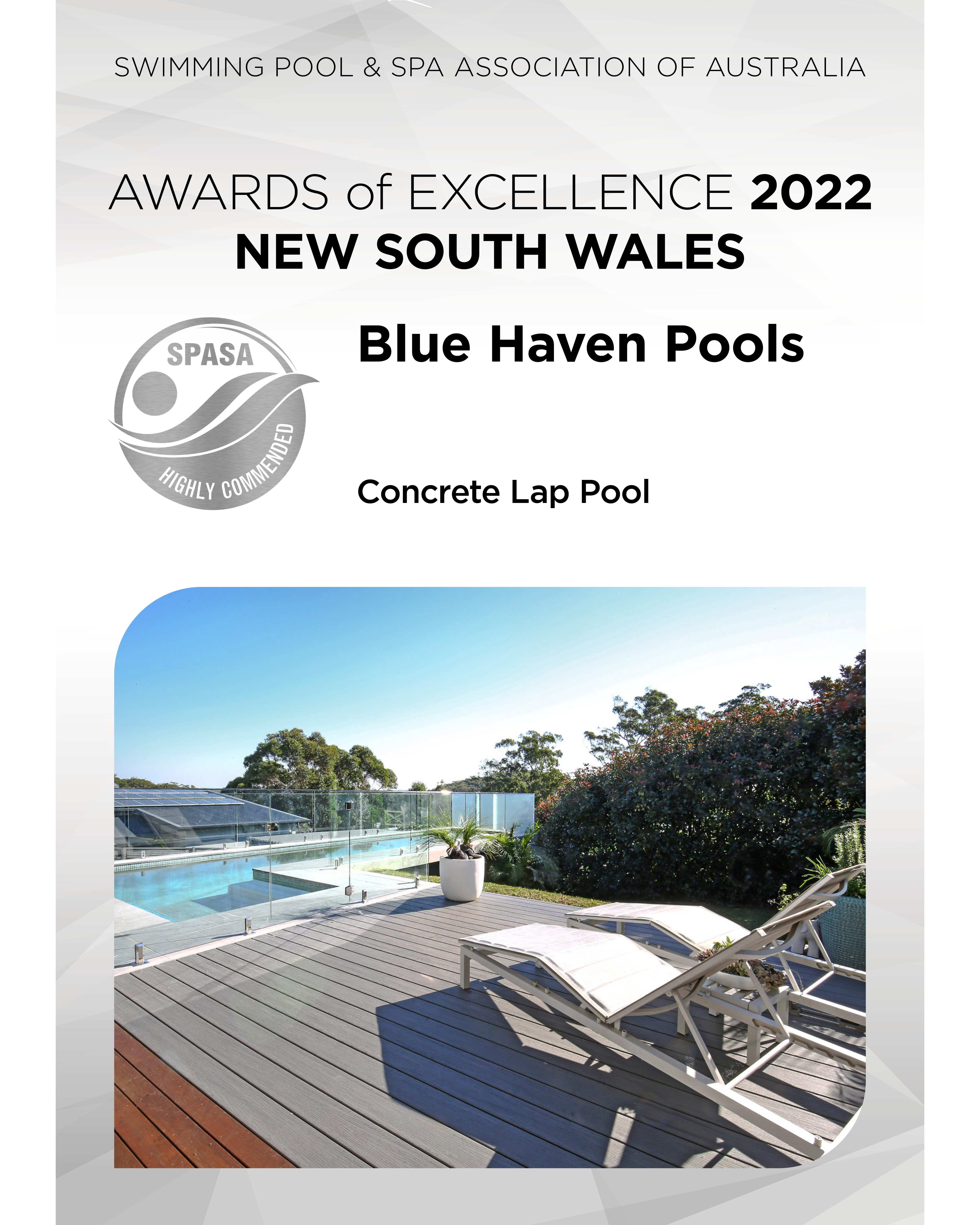 HC Concrete Lap Pool - SPASA 2022