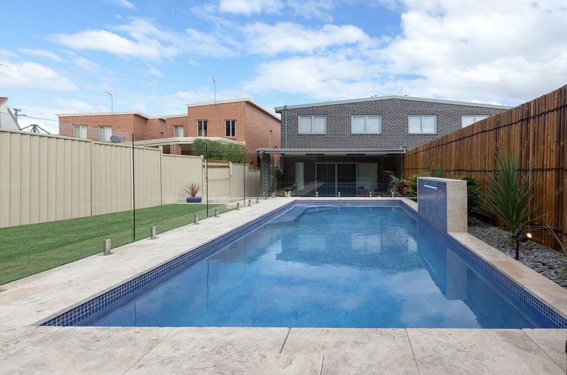 Inground swimming pool rectangular shape