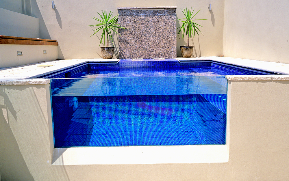 glass panel pool