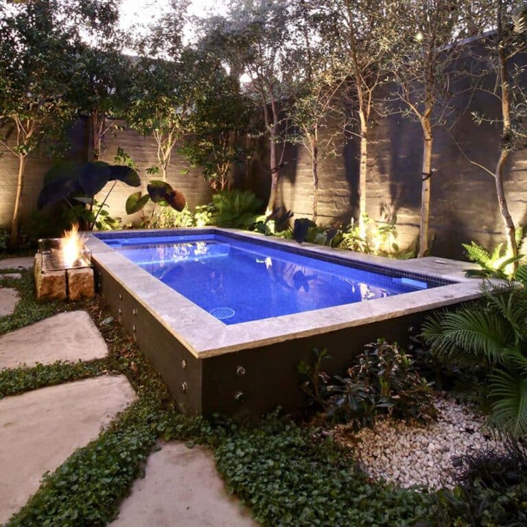 plunge pool Sydney small backyard compact modern pool design