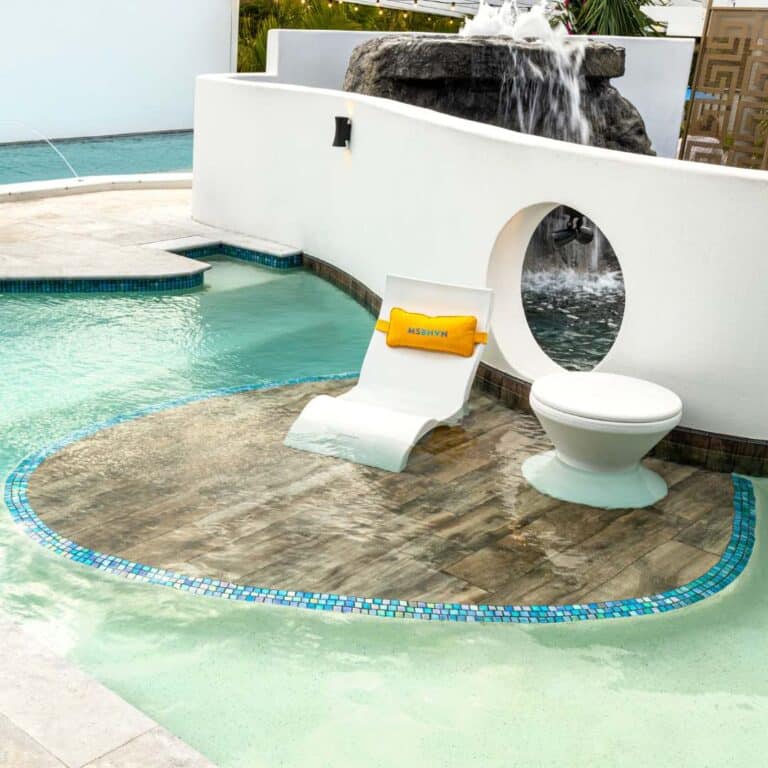 free form pool Sydney organic shape resort style backyard design