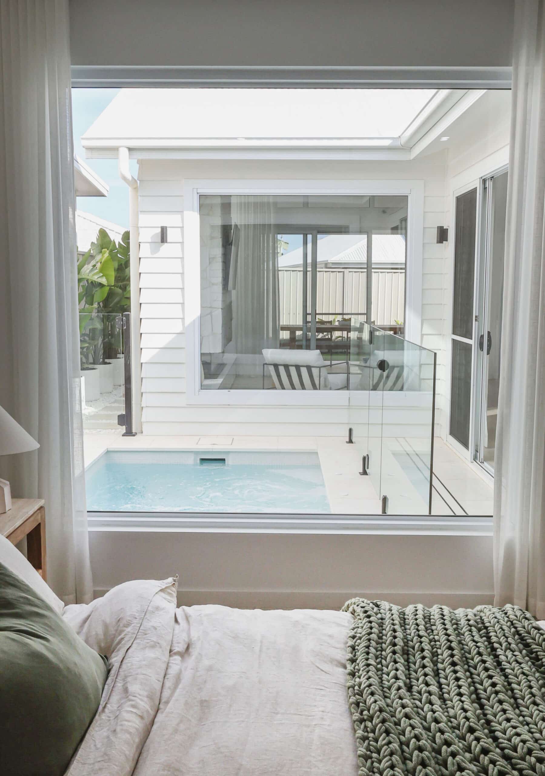 Custom concrete plunge pool at Menangle Park HomeWorld NSW