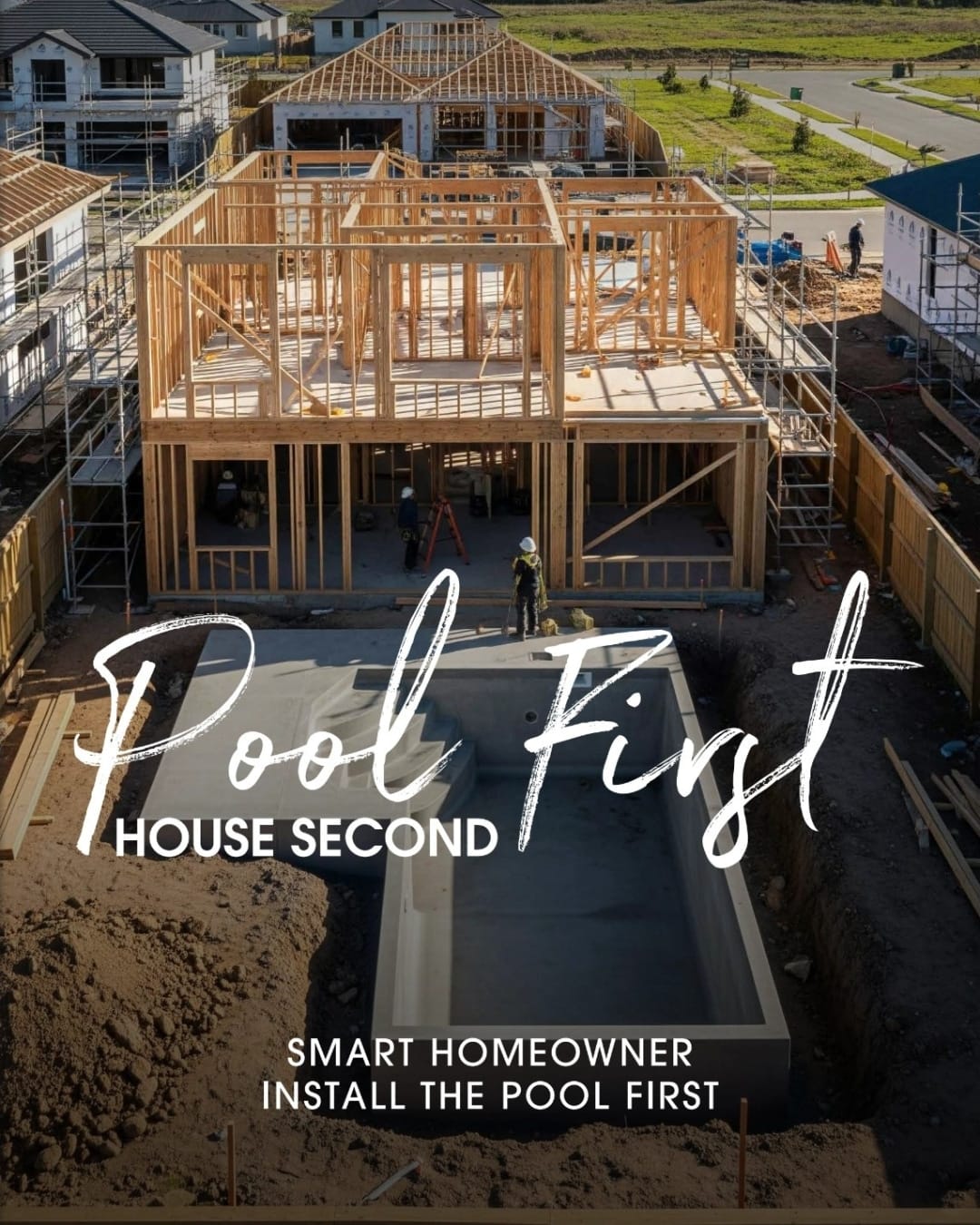 Pool Before House planning guide cover by Blue Haven Pools