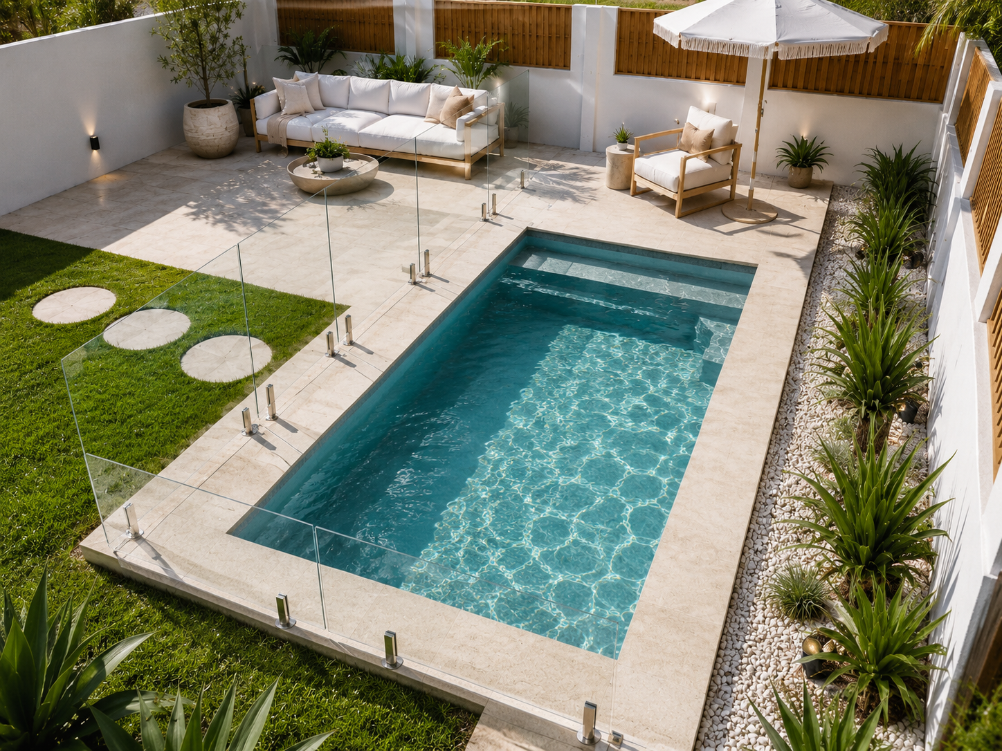 Blue Haven Pools backyard pool package