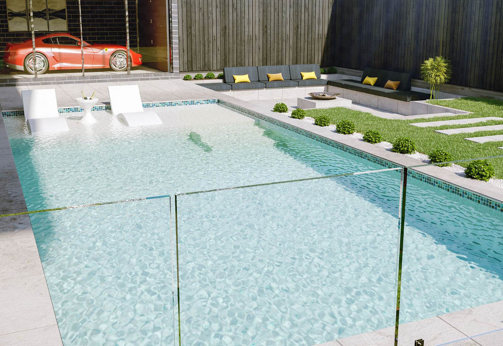 The Cosmopolitan Las Vegas Concrete Pool by Blue Haven Pools