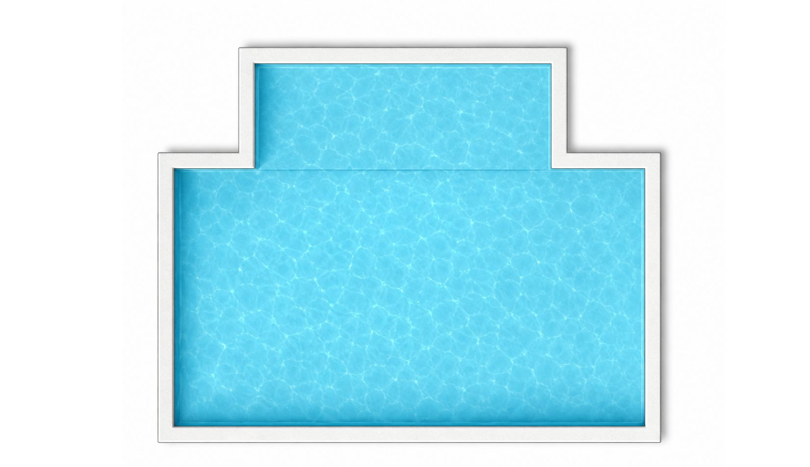 Custom geometric T-shaped concrete swimming pool design
