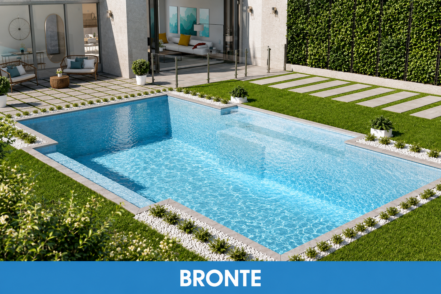 Bronte modern concrete pool by Blue Haven Pools