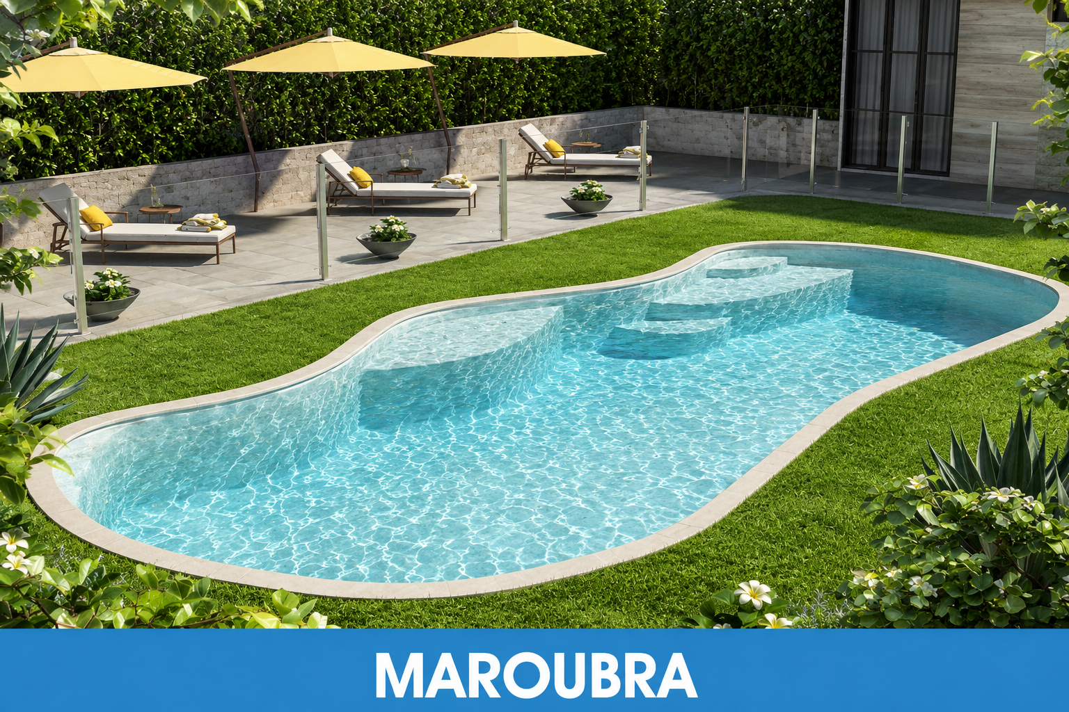 Maroubra freeform swimming pool by Blue Haven Pools