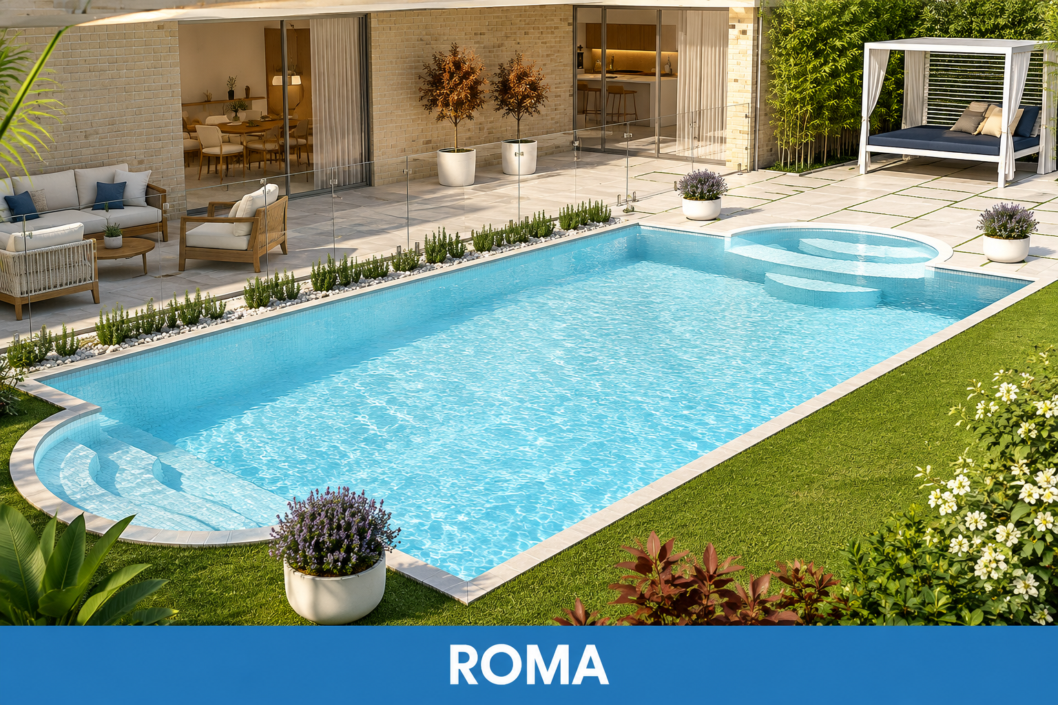 Roma family swimming pool by Blue Haven Pools