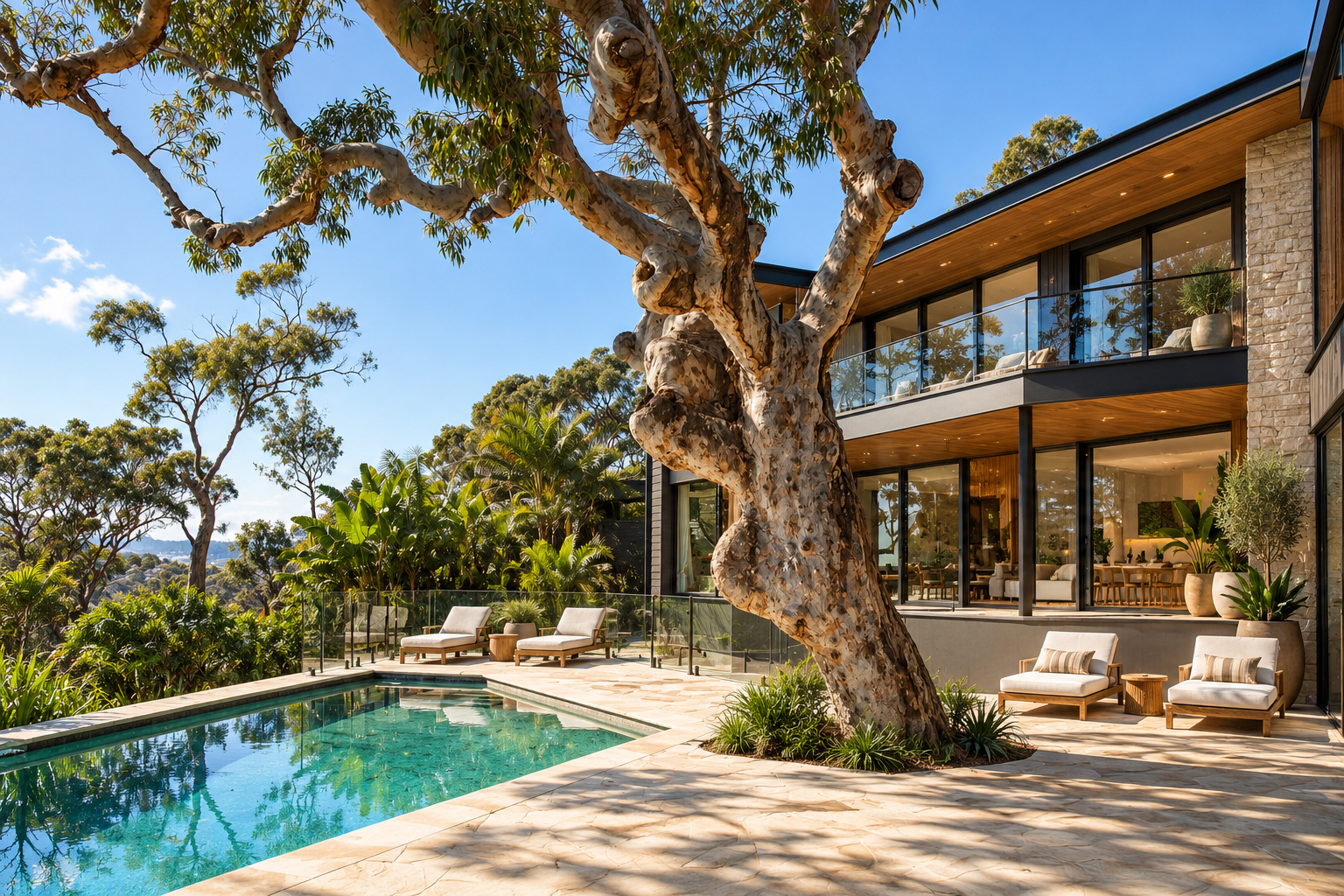 Backyard pool living for a family home on the Central Coast NSW