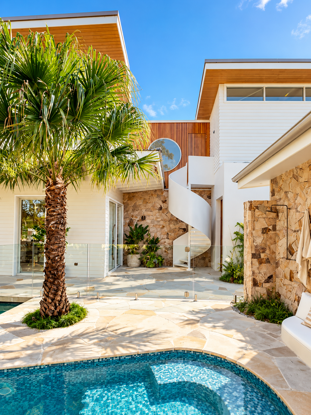 Custom swimming pool designed for a Central Coast NSW home