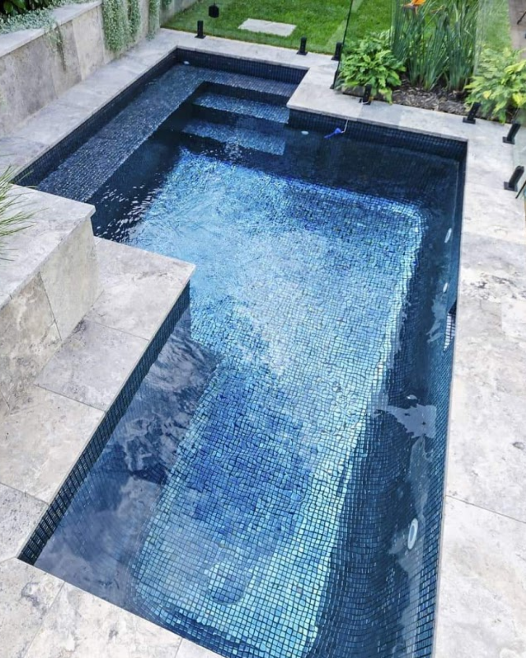 Fully tiled swimming pool in Sydney with a premium tile finish by Blue Haven Pools