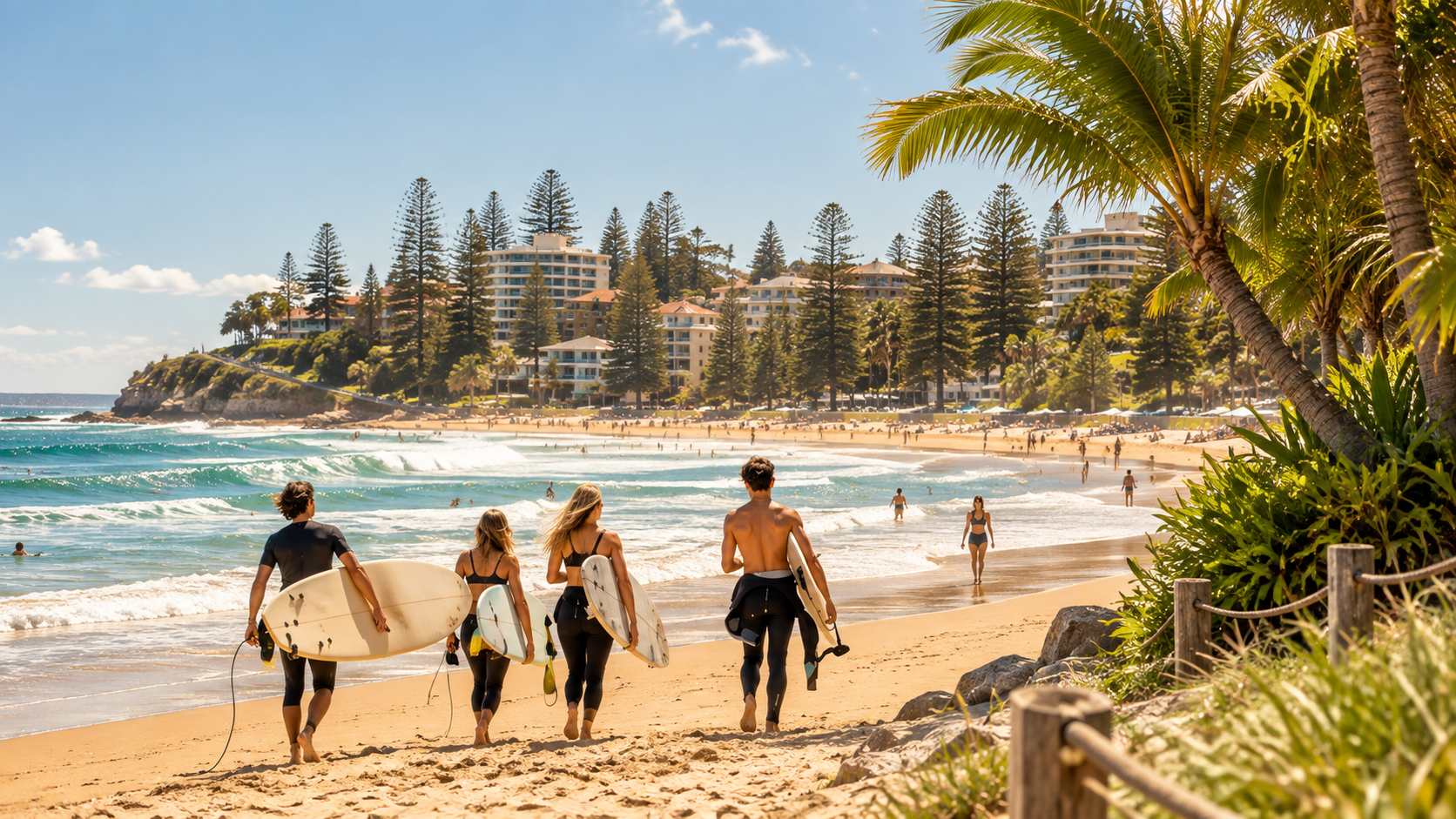 Beach lifestyle along Sydney's Northern Beaches coastline