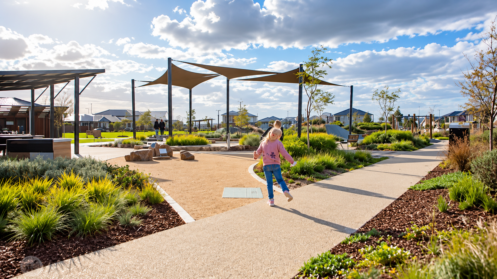Parks and open spaces supporting family life in The Hills District