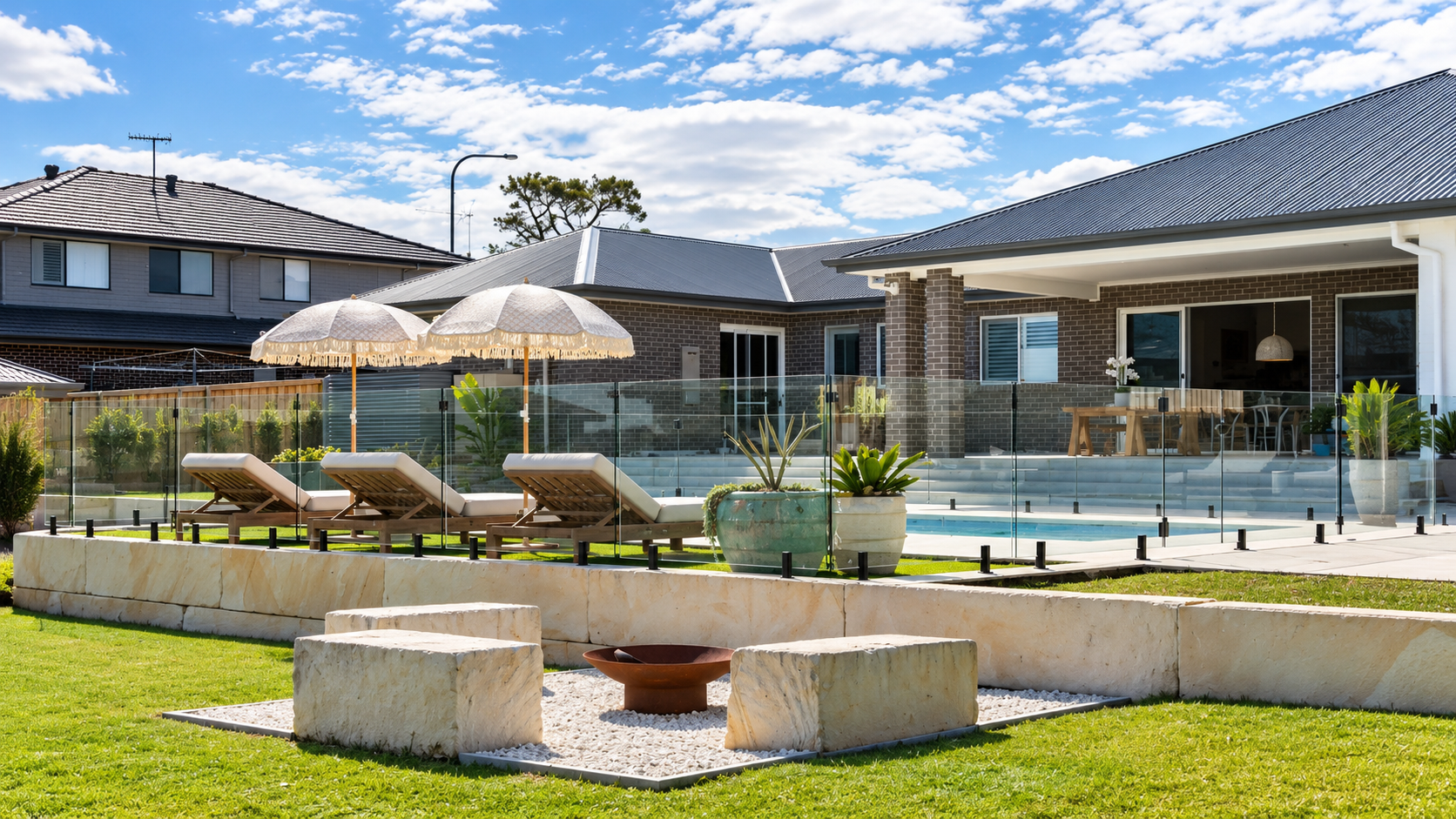 Spacious backyard pool living in The Hills District, Sydney