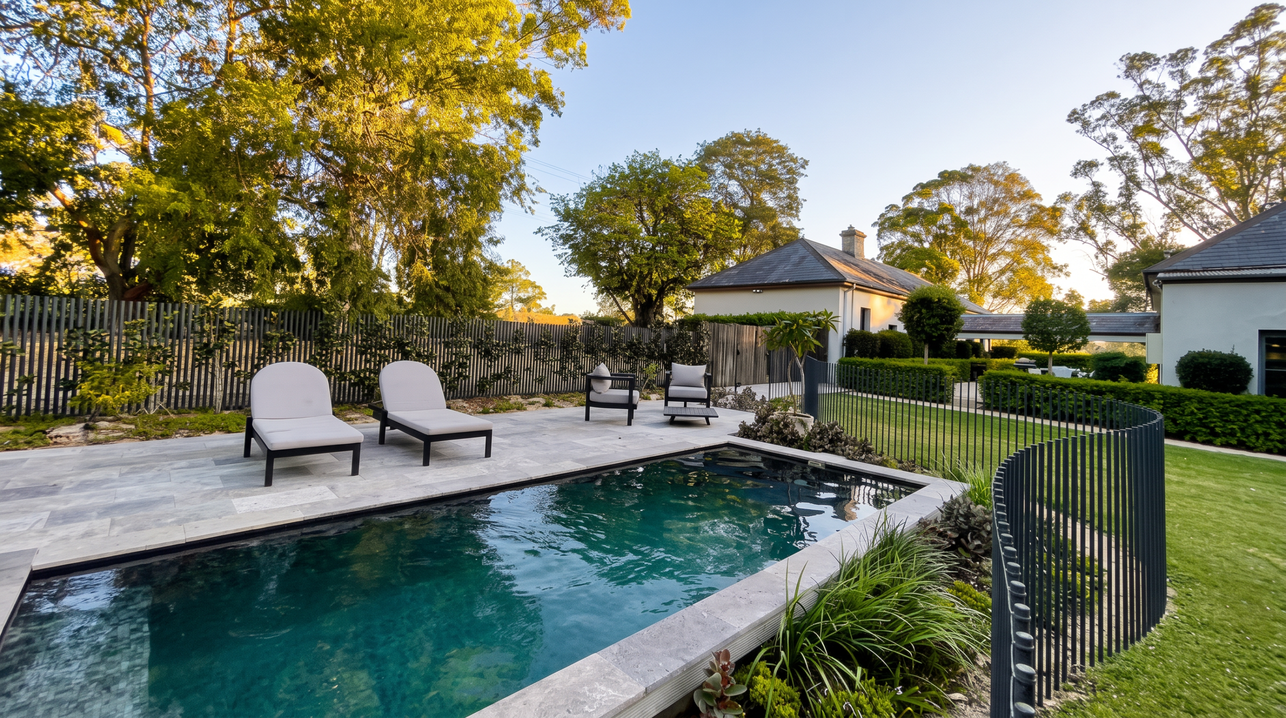 Backyard swimming pool and outdoor living in Newcastle NSW