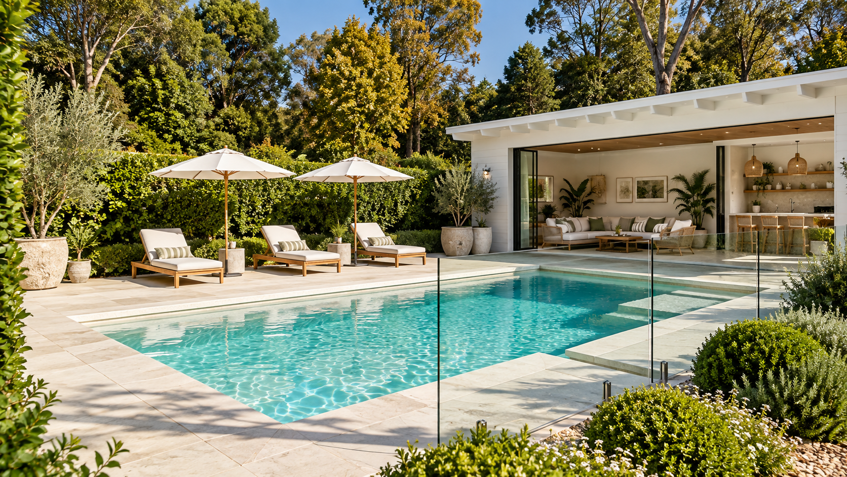 Backyard swimming pool on the South Coast NSW