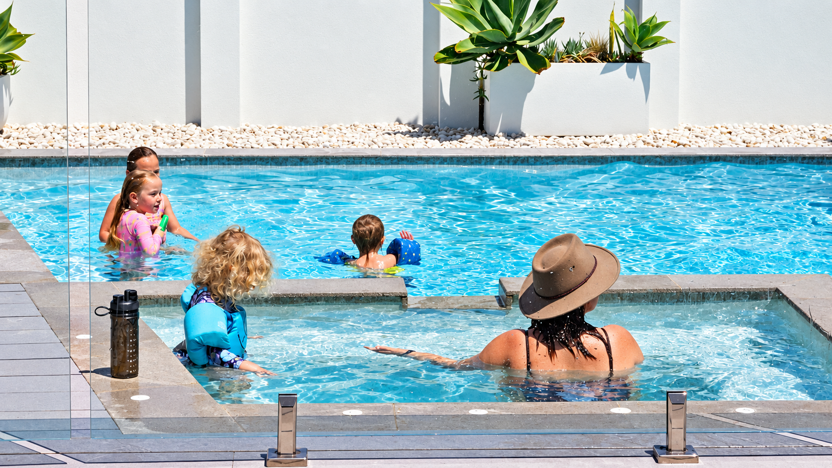 Family swimming pool lifestyle in Newcastle NSW
